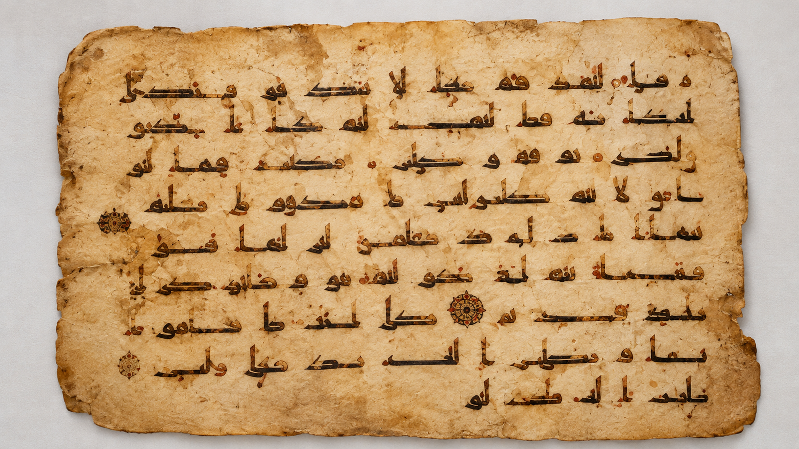 Early Quran manuscript written on parchment