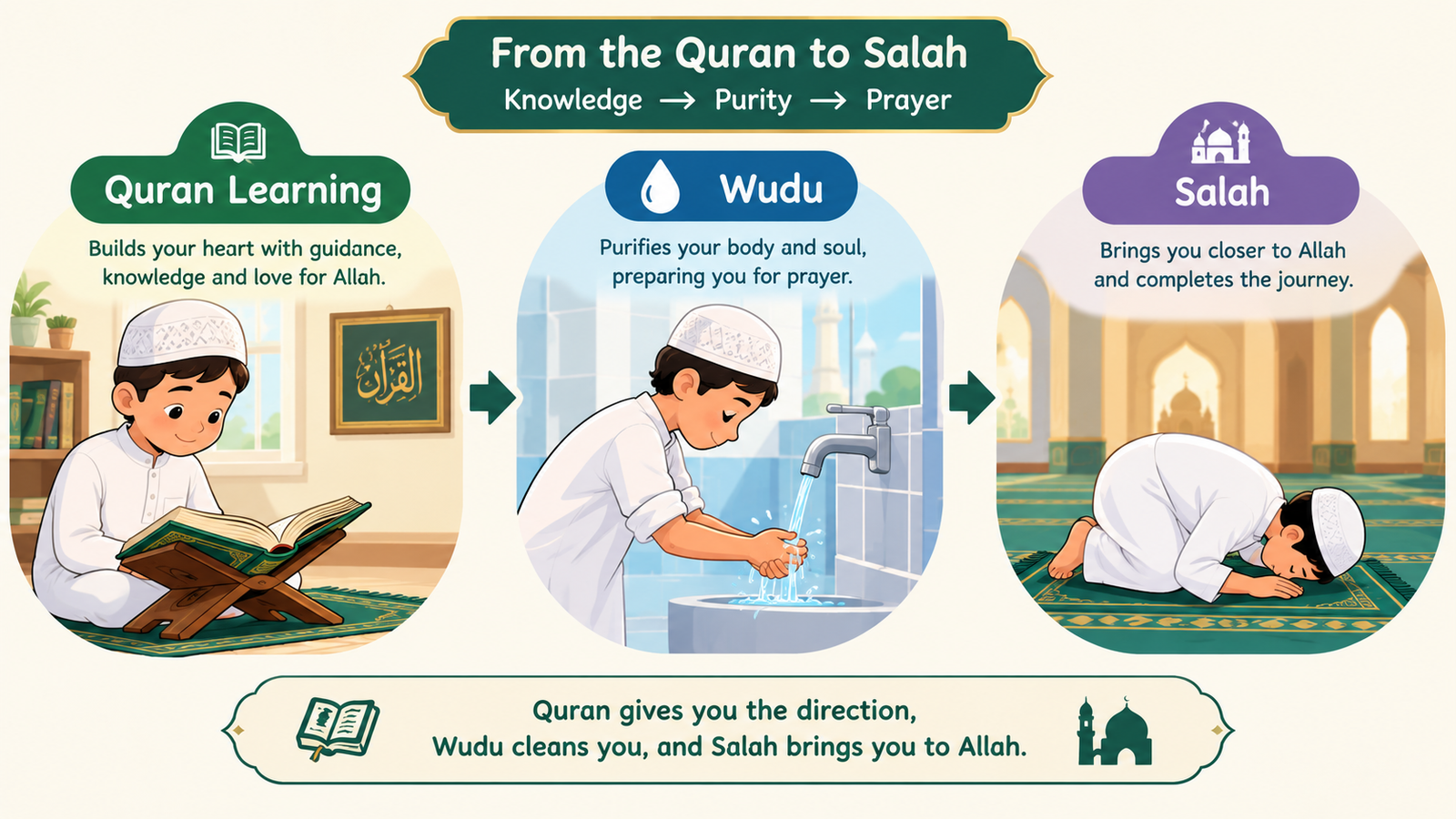 Quran and Salah learning guide for beginners